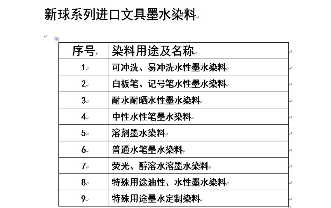 文具染料用途及介绍